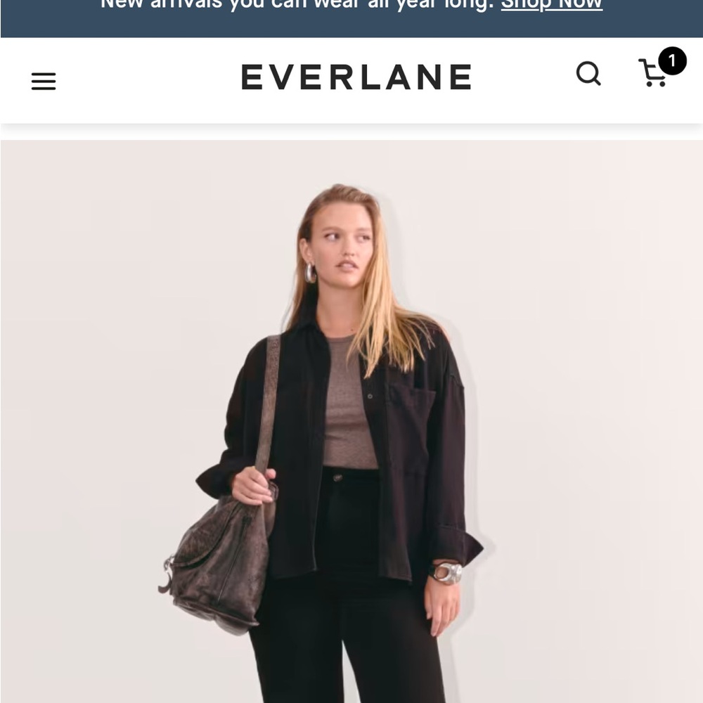 Everlane Boxy Overshirt in buttersoft